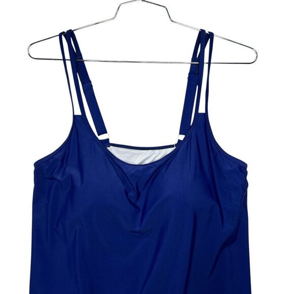 B2Prity Women's Size 16W Blue Tankini Swim Top - Picture 3 of 9